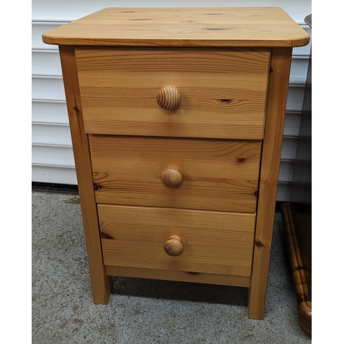 339 - 2 Bedside cabinets of different styles, both with 3 drawers