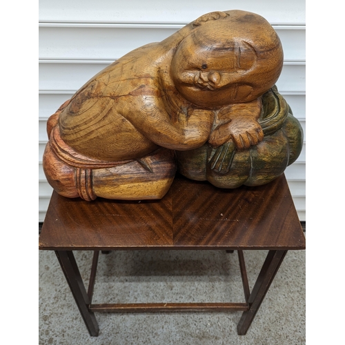 343 - Carved wooden figure - 28 x 45 x 22cm