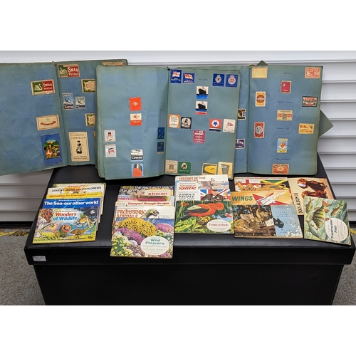 938 - 3x Scrapbooks of matchbox labels & 20x tea card albums