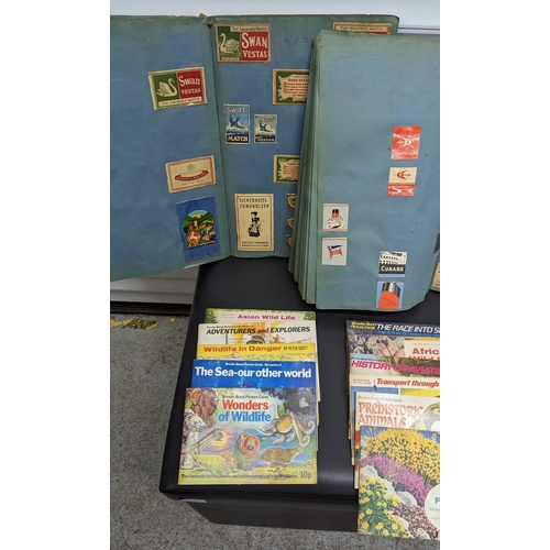 938 - 3x Scrapbooks of matchbox labels & 20x tea card albums