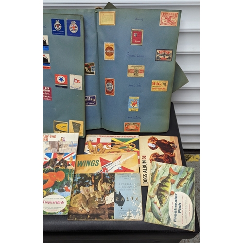 938 - 3x Scrapbooks of matchbox labels & 20x tea card albums