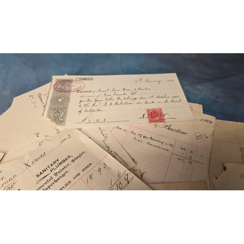 479 - A Collection of Antique Receipts from 1902 & 1903 - Historical Interest