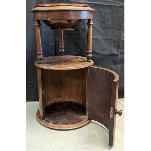 273 - Antique wash stand with bowl and cupboard - 75 x 45 x 45