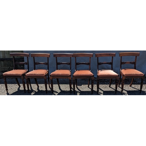 278 - Set of 6 antique chairs with carved detailing