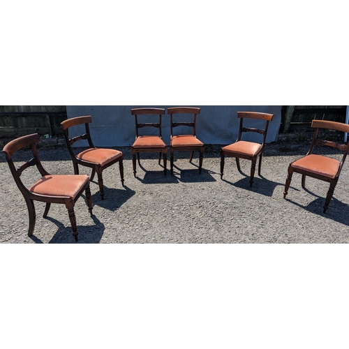 278 - Set of 6 antique chairs with carved detailing