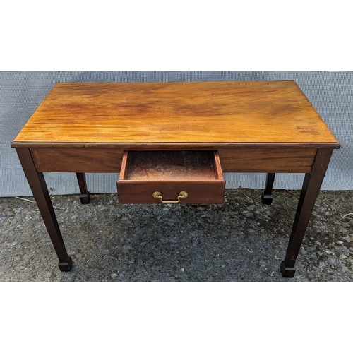 284 - Hall table with drawer and brass handle - 74 x 107 x 60cm