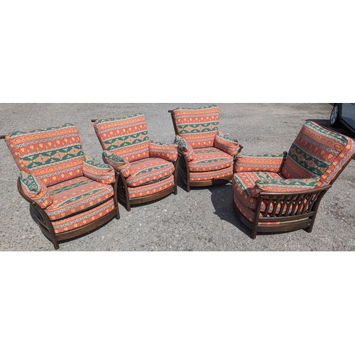 4 - 4x Ercol Renaissance Arm Chairs with matching cushions