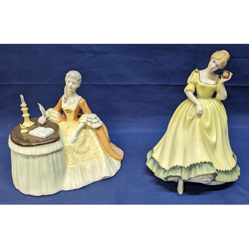 42 - 2x Royal Doulton Figurines - Meditation and Paula 2906