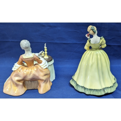 42 - 2x Royal Doulton Figurines - Meditation and Paula 2906