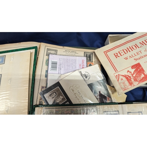 500 - A large quantity of used stamps, School boy albums and vintage tins  - Contains Worldwide, Commonwea... 