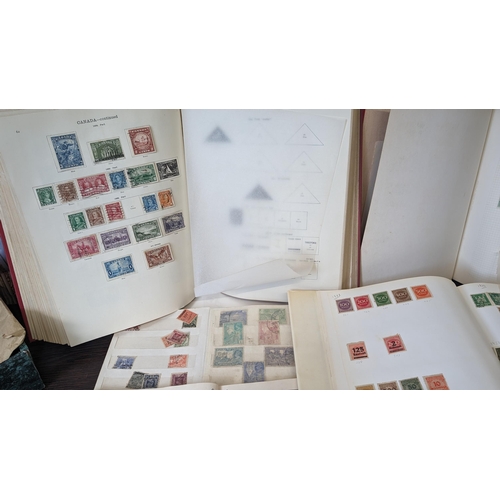 506 - A large selection of stamp albums containing - Britain, Worldwide, Commonwealth, King George VI and ... 