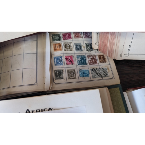 507 - A considerable amount of Schoolboy stamp albums, stamp sheets etc. - Commonwealth, Britain, Worldwid... 