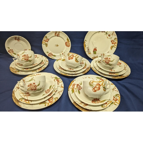 21 - Vintage Patrick Frey 'Bazoches' Part tea and dinner set in excellent condition x 23 pieces including... 