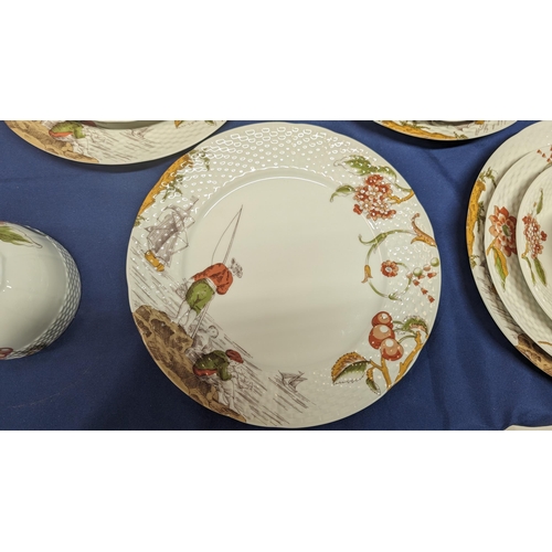 21 - Vintage Patrick Frey 'Bazoches' Part tea and dinner set in excellent condition x 23 pieces including... 