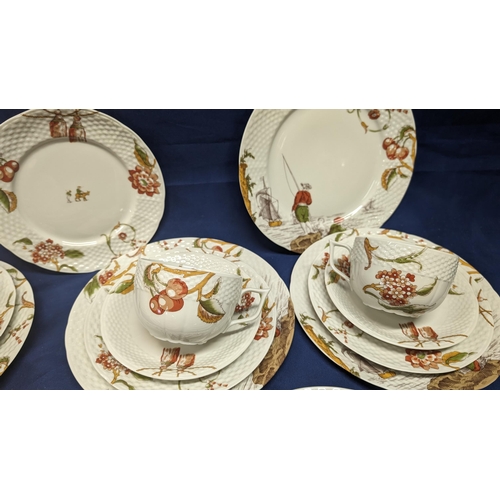 21 - Vintage Patrick Frey 'Bazoches' Part tea and dinner set in excellent condition x 23 pieces including... 