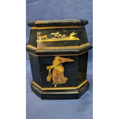 369 - Antique heavy Black and gilt bookends featuring swans and stags plus lady swinging incense crucible.... 