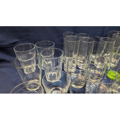 654 - A large selection of mixed crystal and glassware including 2x large water jugs.   From the country e... 