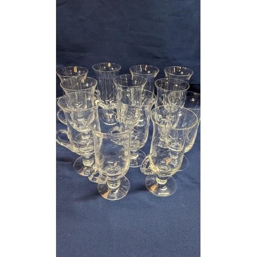 740 - Set of 12 vintage Irish coffee glasses.   From the country estate.