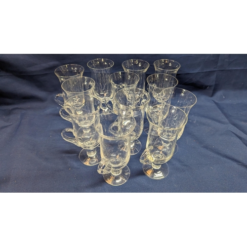 740 - Set of 12 vintage Irish coffee glasses.   From the country estate.