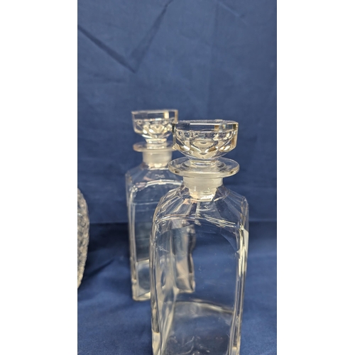 384 - Antique Crystal Decanters x 6.   From the country estate.