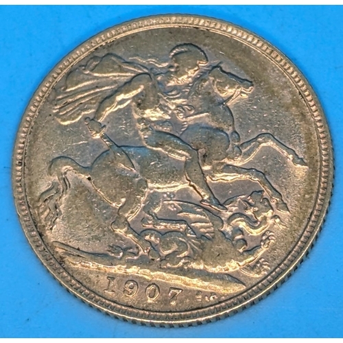 224 - A 1907 King George V Full Sovereign