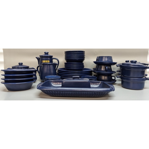 67 - Honiton Blue Dinner Service - 48 pieces in total