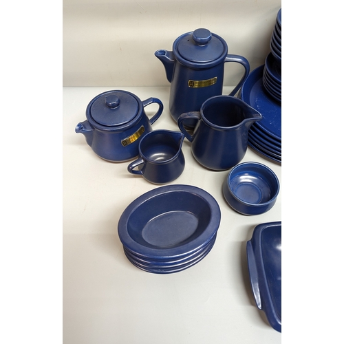 67 - Honiton Blue Dinner Service - 48 pieces in total