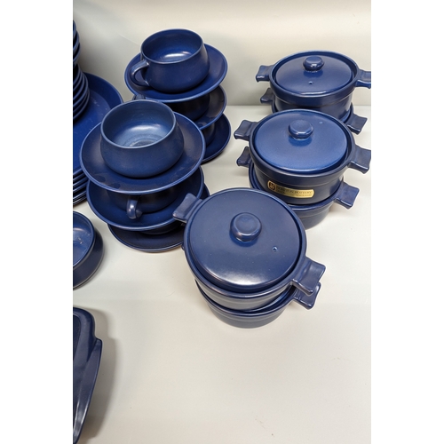 67 - Honiton Blue Dinner Service - 48 pieces in total