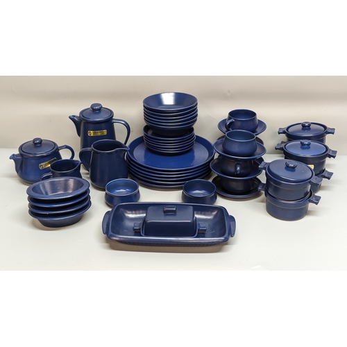 67 - Honiton Blue Dinner Service - 48 pieces in total