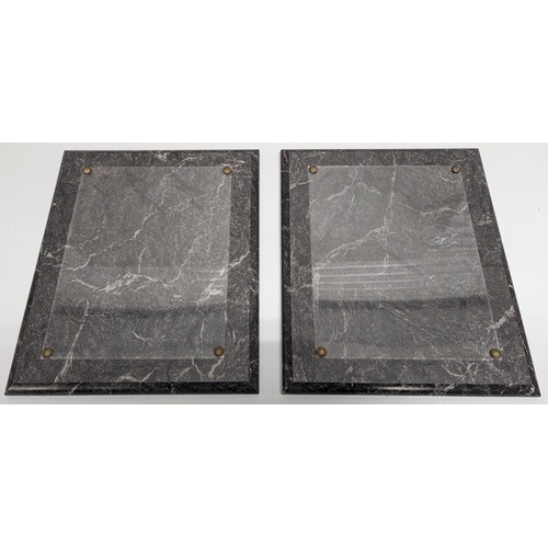 908 - 2 Marble effect picture frames - 35 x 29cm