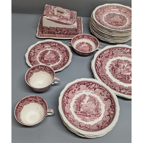 92 - Masons Vista part dinner service - approximately 40 pieces