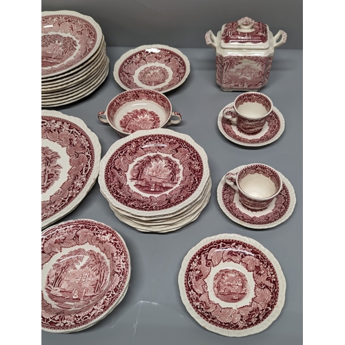 92 - Masons Vista part dinner service - approximately 40 pieces