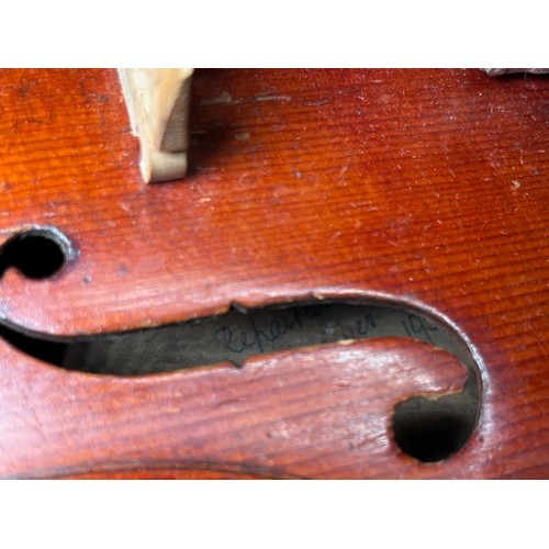 349 - 2x Vintage Violins and cases