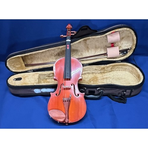 352 - 2x Modern Violins with cases - The Stentor Student