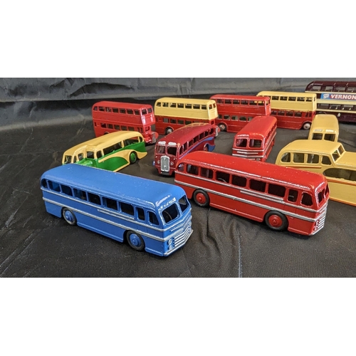 626 - A Collection of 16 x Restored and Partially Restored Dinky, Die Cast Metal Buses ( and 1 x Corgi Ver... 