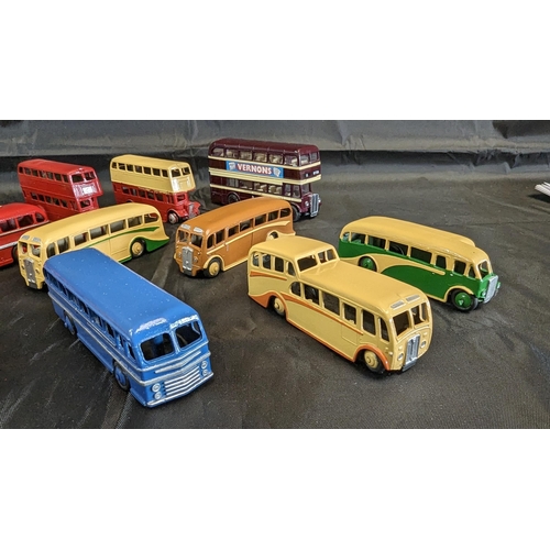 626 - A Collection of 16 x Restored and Partially Restored Dinky, Die Cast Metal Buses ( and 1 x Corgi Ver... 