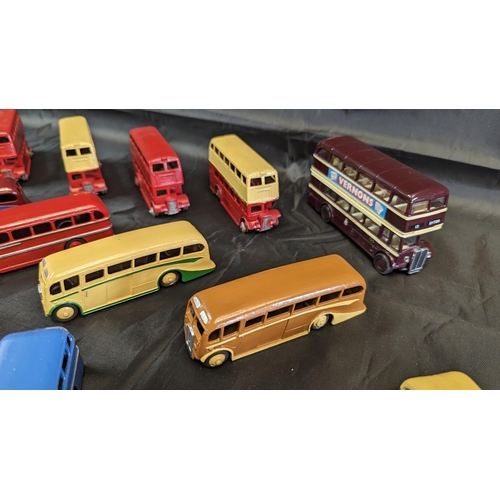 626 - A Collection of 16 x Restored and Partially Restored Dinky, Die Cast Metal Buses ( and 1 x Corgi Ver... 