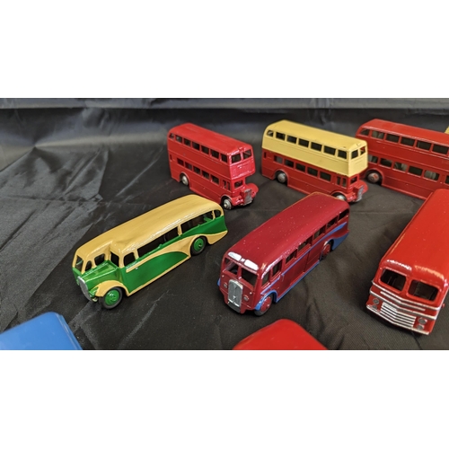 626 - A Collection of 16 x Restored and Partially Restored Dinky, Die Cast Metal Buses ( and 1 x Corgi Ver... 