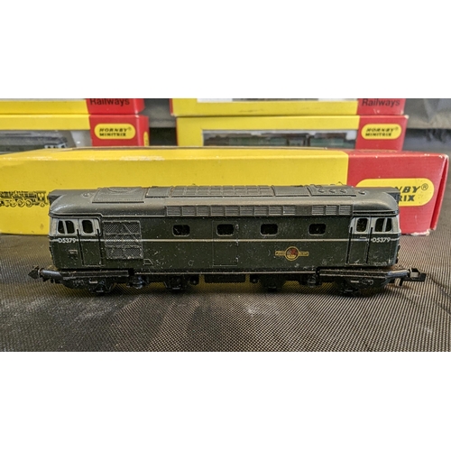 627 - 5 x Hornby Minitrax N Gauge Locomotives and a Cav'ndish N Gauge LMS 62ft Brake Composite : N.206 War... 