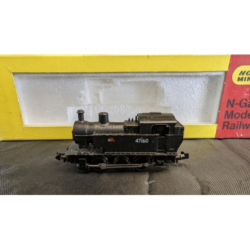 627 - 5 x Hornby Minitrax N Gauge Locomotives and a Cav'ndish N Gauge LMS 62ft Brake Composite : N.206 War... 