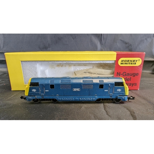 627 - 5 x Hornby Minitrax N Gauge Locomotives and a Cav'ndish N Gauge LMS 62ft Brake Composite : N.206 War... 