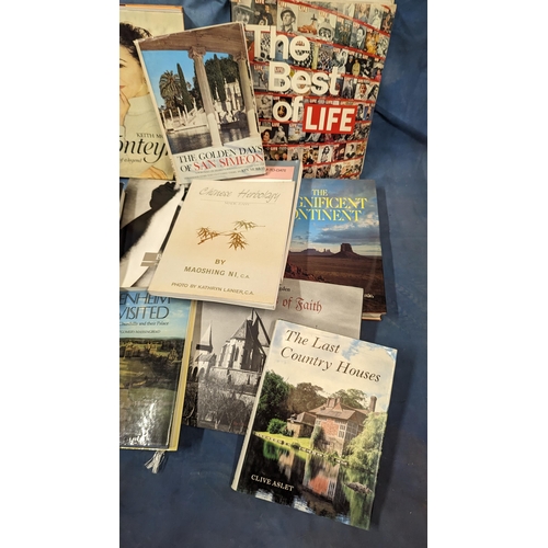 751 - A large box of books, Country Houses, Architecture etc.   From the country estate.