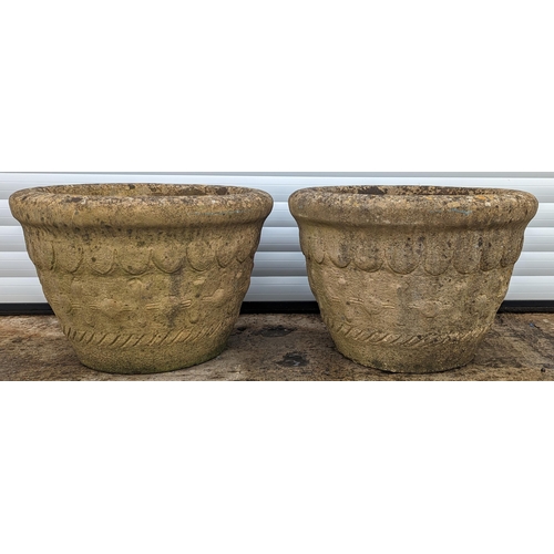 931 - 2 Large Willow Lodge Crafts LTD Garden Pots 40 x 60cm