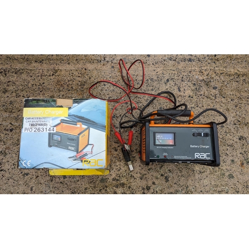 1021 - RAC Car battery charger in original packaging