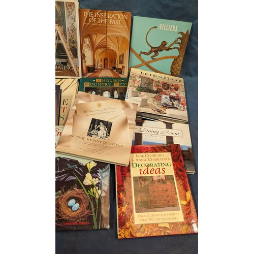 131 - A selection of Decoration and interiors themed books - The Kennedy Style, Milinarc etc.   From the c... 