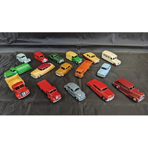 625 - A Collection of 16 x Restored and Partially Restored Dinky Die Cast Metal Cars - Zephyr, Daimler Amb... 