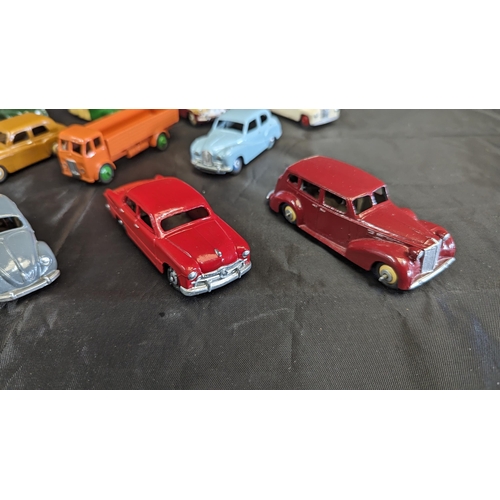 625 - A Collection of 16 x Restored and Partially Restored Dinky Die Cast Metal Cars - Zephyr, Daimler Amb... 