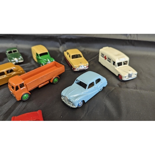 625 - A Collection of 16 x Restored and Partially Restored Dinky Die Cast Metal Cars - Zephyr, Daimler Amb... 