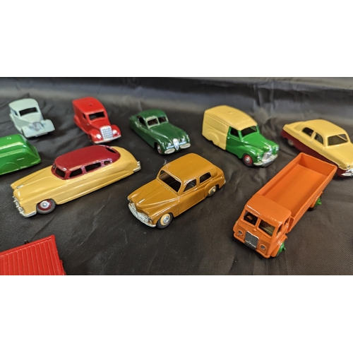 625 - A Collection of 16 x Restored and Partially Restored Dinky Die Cast Metal Cars - Zephyr, Daimler Amb... 