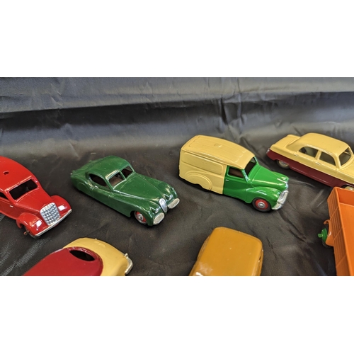 625 - A Collection of 16 x Restored and Partially Restored Dinky Die Cast Metal Cars - Zephyr, Daimler Amb... 